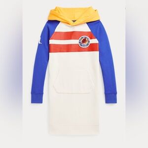 Polo Ralph Lauren - Girls Raglan-Sleeve Ski-Patch Fleece Hoodie Dress